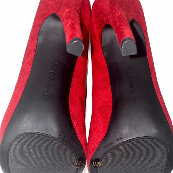 BCBGENERATION Parade Suede Red Platform High Heel 2000s - Picture 11 of 14